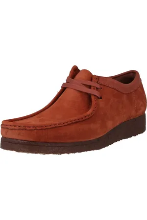 Clarks Sko, Herre, Rød, 44 1/2 EU, Læder, Wallabee Business Sko