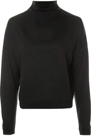 Drykorn Top, Herre, Sort, XL, Uld, Relaxed Fit Langærmet med Drop Collar