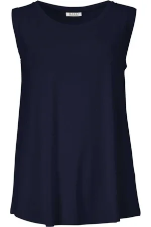 Masai Top, Dame, Blå, M, Uld, Navy Ærmeløs A-Line Jersey Top