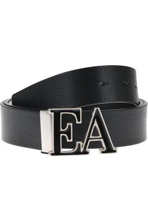 Emporio Armani Tilbehør, Herre, Sort, ONE SIZE, Læder, Læderbælte