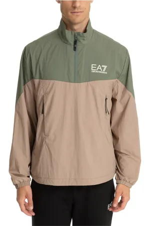 EA7 Jakke, Herre, , M, Uld, Multifarvet Zip Jakke med Logo Lommer
