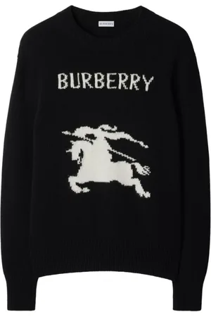 Burberry Strik, Herre, Sort, S, Uld, Uld-Cashmere Striktrøje