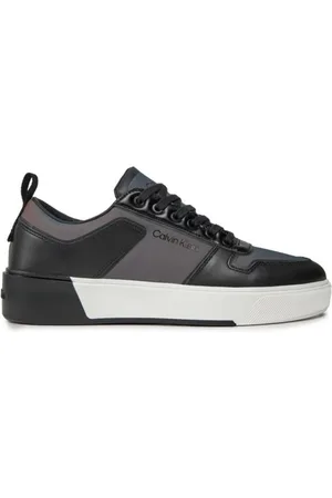 Calvin Klein Sko, Herre, Blå, 42 EU, Læder, Low Top Snøresko Sneakers