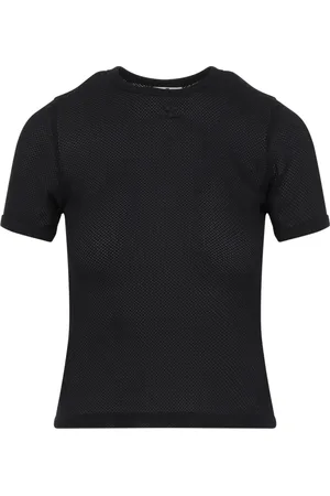 Courrèges Top, Dame, Sort, M, Uld, Contrast T-Shirt
