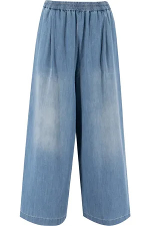 Fabiana Filippi Jeans, Dame, Blå, S, Bomuld, Innovative Bomulds Jogging Bukser