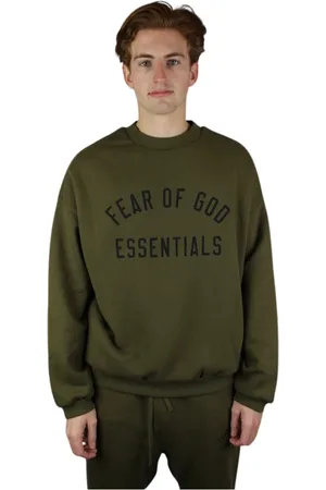 FEAR OF GOD Sweathshirts & Hoodies, Herre, Grøn, L, Fleece Crewneck