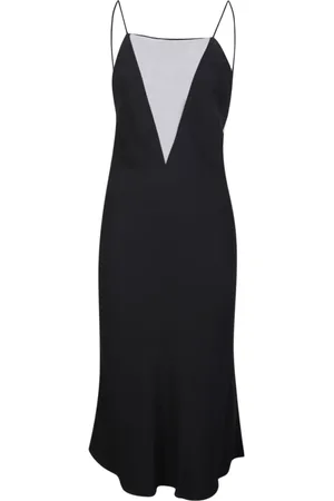 Stella McCartney Kjole, Dame, Sort, 2XS, Transformative Mesh Insert Lille Sorte Kjole