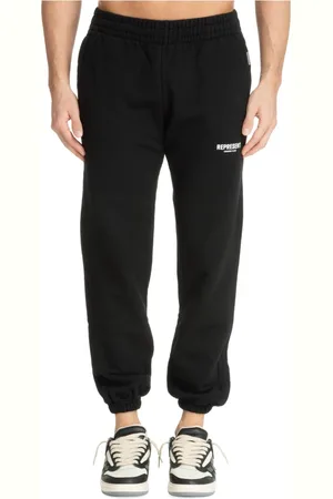Represent Bukser, Herre, Sort, 2XL, Bomuld, Sweatpants med snøre i taljen og logo