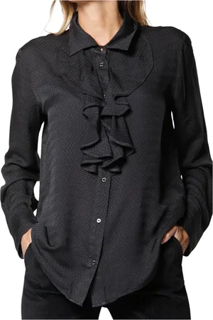 Masons Bluser & Skjorter, Dame, Sort, 2XS, Viskose- og silkeskjorte