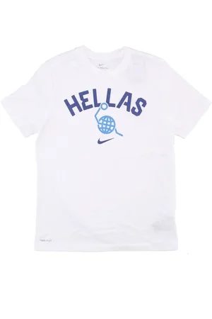 Nike Top, Herre, Hvid, M, Bomuld, 2024 Basketball Tee Team Greece