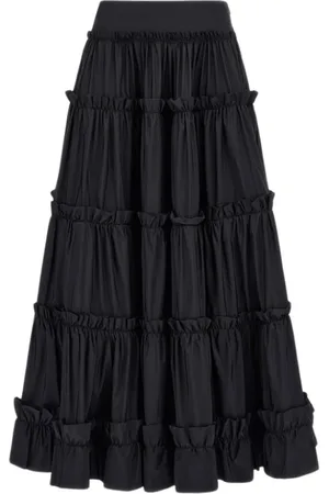 Roberto Cavalli Nederdel, Dame, Sort, M, Rynket Sort Maxi Nederdel