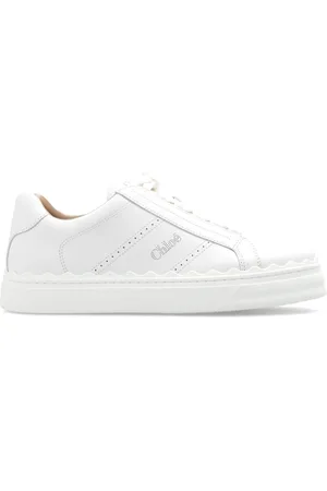 Chloé Sko, Dame, Hvid, 36 EU, Læder, Lauren lace-up sneakers