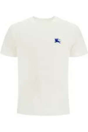 Burberry Top, Herre, Hvid, S, Bomuld, Afslappet Bomuld T-shirt til Mænd