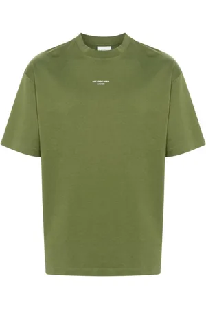 Drôle de Monsieur Top, Herre, Grøn, M, Uld, Slogan T-Shirt