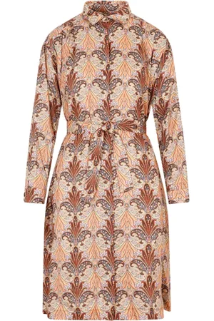 Etro Kjole, Dame, Flerfarvet, XS, Uld, Skjortekjole med print