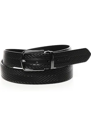 Emporio Armani Tilbehør, Herre, Sort, ONE SIZE, Læder, Tongue Bælte