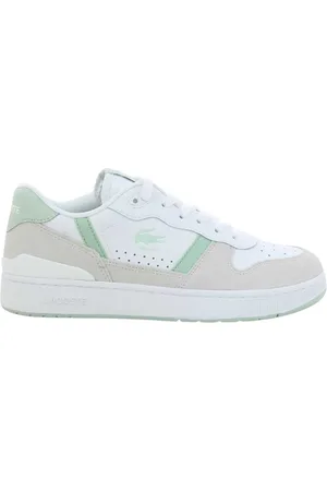 Lacoste Sko, Dame, Hvid, 38 EU, Læder, T-Clip Sko Sæt