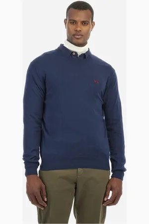 La Martina Sweathshirts & Hoodies, Herre, Blå, XL, Bomuld, Blå Sweater