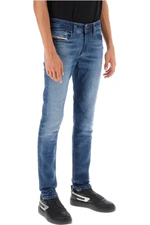 Diesel Jeans, Herre, Blå, W38 L34, Bomuld, Vintage Dark Wash Skinny Fit Jeans