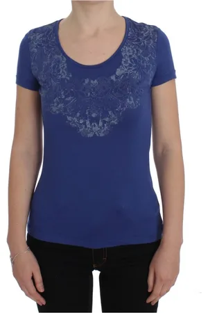 ERMANNO SCERVINO Top, Dame, Blå, S, Modal Stretch T-shirt