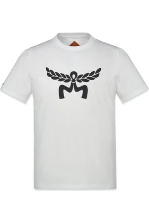 MCM Top, unisex, Hvid, 2XL, Bomuld, T-shirt med Laurel-logo lavet af bomuld