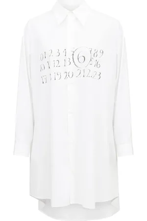 Maison Margiela Kjole, Dame, Hvid, M, Elegant Sort Kjole