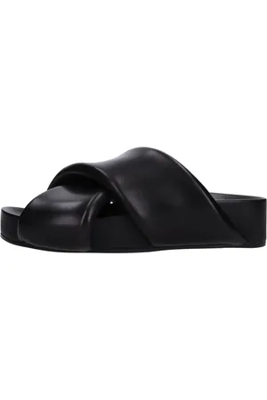 Jil Sander Sko, Dame, Sort, 35 EU, Læder, Sandal Sort