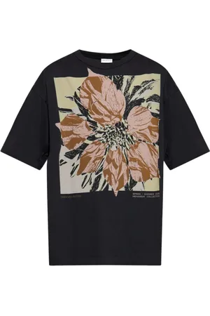 DRIES VAN NOTEN Top, Herre, Sort, L, Bomuld, Crew Neck T-Shirt