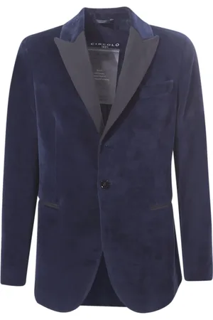 Circolo Jakke, Herre, Blå, XL, Bomuld, Peak Lapel Jakke