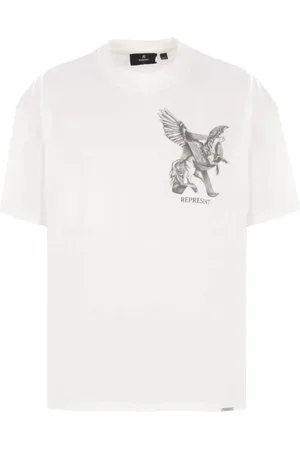 Represent Top, Herre, Hvid, S, Hvid Crew Neck T-shirt