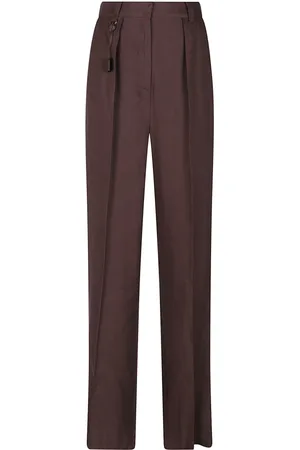 Elisabetta Franchi Bukser, Dame, Brun, 2XS, Uld, Stilfulde bukser til kvinder