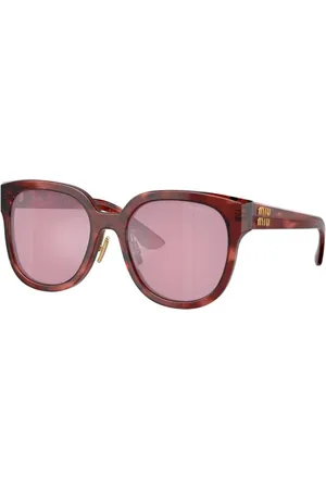 Miu Miu Tilbehør, Dame, Rød, 55 MM, Uld, Solbriller