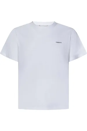 COPERNI Top, Herre, Blå, M, Bomuld, Logo Print Bomulds T-Shirt