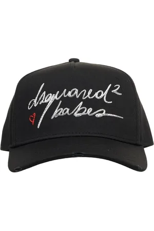 Dsquared2 Tilbehør, Dame, Sort, ONE SIZE, Bomuld, Sort baseballkasket med unikt logo