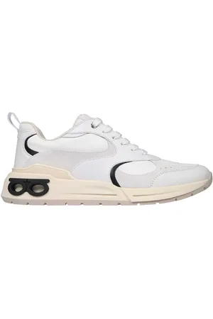 Salvatore Ferragamo Sko, Herre, Hvid, 42 EU, Læder, Læder Low-Top Sneakers med Ruskind Indsatser