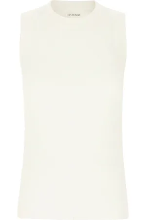 Sportmax Top, Dame, Hvid, S, Bomuld, Sleeveless Top