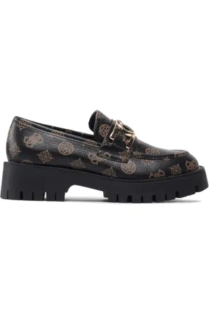 Guess Sko, Dame, Brun, 36 EU, Uld, Brun Moccasin med 4G Logo