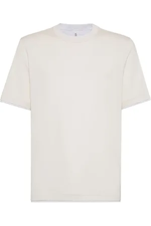 Brunello Cucinelli Top, Herre, Hvid, S, Hvide T-shirts og Polos