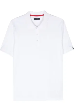 FAY Top, Herre, Hvid, 2XL, Bomuld, Kortærmet poloshirt i bomuldsjersey