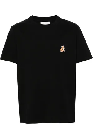 Maison Kitsuné Top, Herre, Sort, S, Bomuld, Fox T-Shirt
