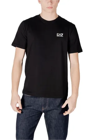 EA7 Top, Herre, Sort, L, Bomuld, Rundhalset T-shirt