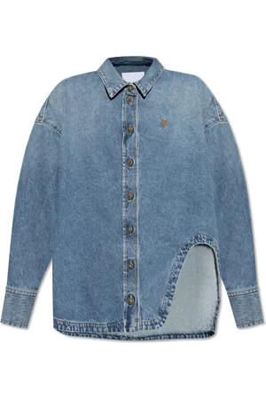 The Attico Bluser & Skjorter, Dame, Blå, 2XS, Denim, Denimskjorte