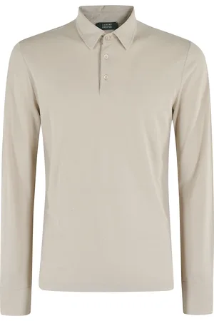 ZANONE Top, Herre, , L, Bomuld, Sand Polo Shirt Ice Cotton Long Sleeve