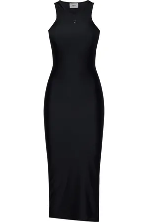 COPERNI Kjole, Dame, Sort, XS, Slip-on V-hals Midi Kjole
