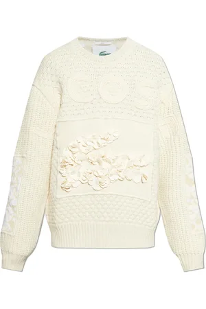 Lacoste Strik, unisex, , L, Uld, Floral-appliqué Sweater