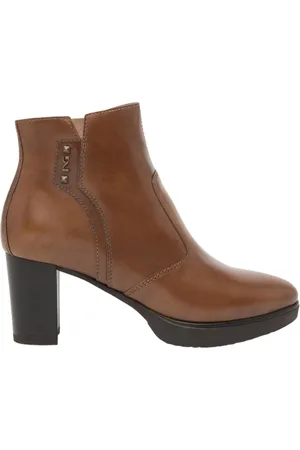 Nero Giardini Sko, Dame, Brun, 37 EU, Læder, Casual Camel Læderstøvle