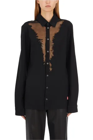Diesel Bluser & Skjorter, Dame, Sort, M, Bomuld, Plain Sun Shirt