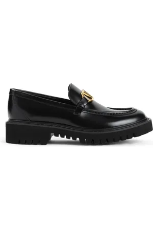 VALENTINO GARAVANI Sko, Dame, Sort, 40 EU, Læder, Sorte Læder Loafers til Kvinder