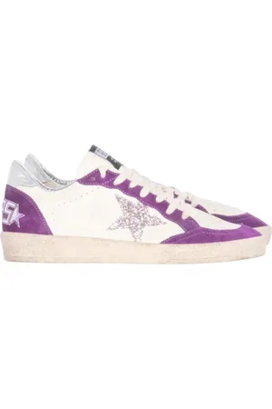 Golden Goose Sko, Dame, Flerfarvet, 39 EU, Bomuld, Beige Lilla Ballstar Sneakers
