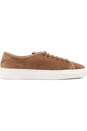santoni Sko, Herre, Brun, 42 EU, Læder, Brun Læder Snøresko